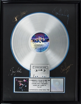 Kiss Multi-Signed Platinum Record Framed (PSA/DNA)